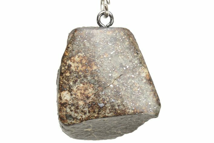 Polished Chondrite Meteorite ( grams) Keychain #238138